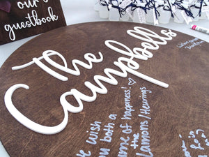 Wooden Guest Book