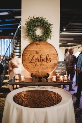 Personalized Bourbon Barrel Lid